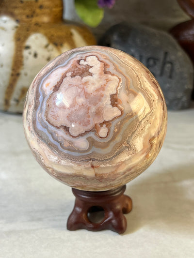 Pink Lace Agate from Indonesia