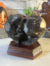 2.9 Kg Druzy Septarian Heart Carving with stand