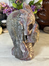 Massive 2.5 kg Rainbow Jasper Skull Carving