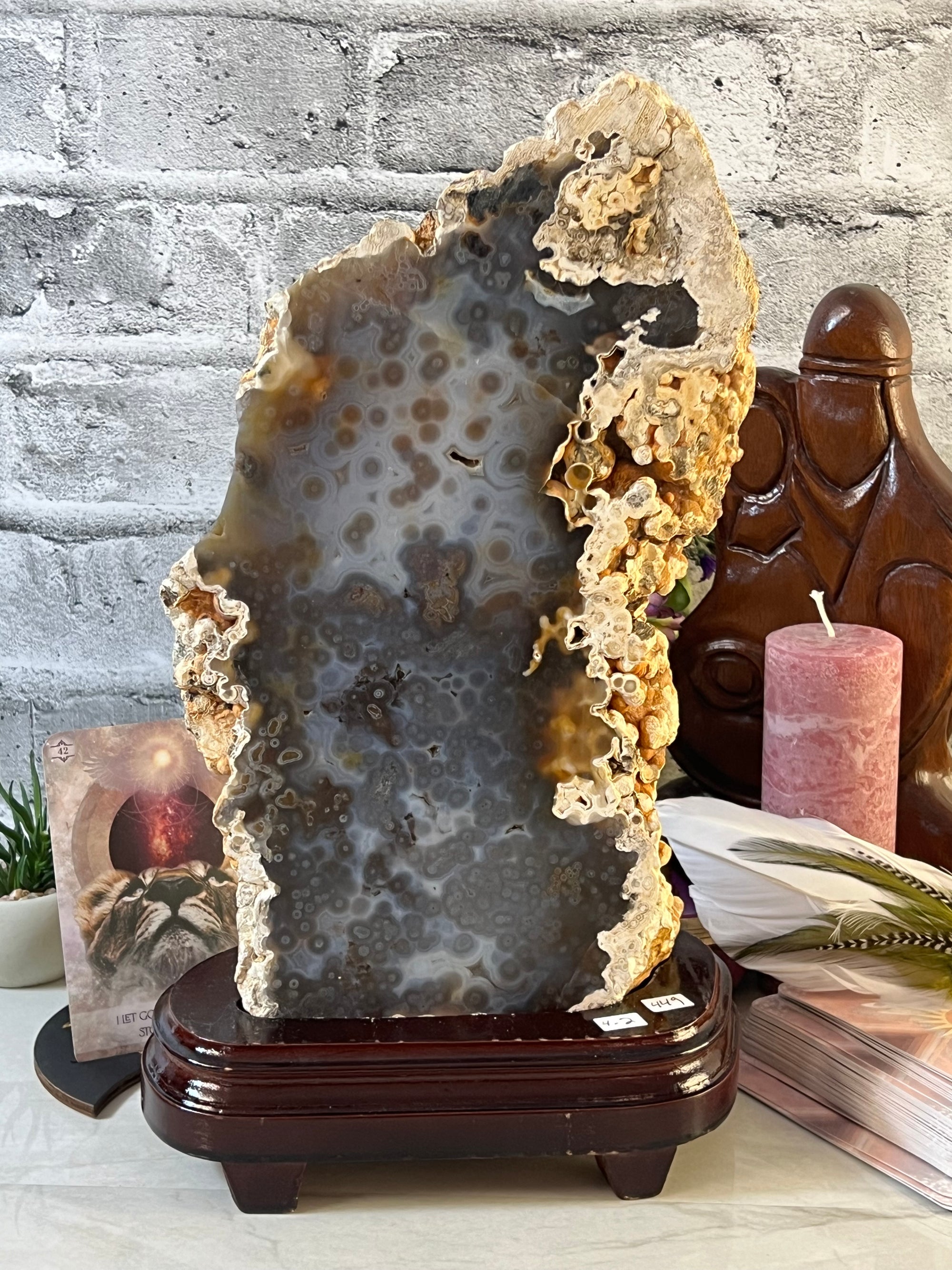 Huge 4.2 kg Orbicular Ocean Jasper Statement Piece