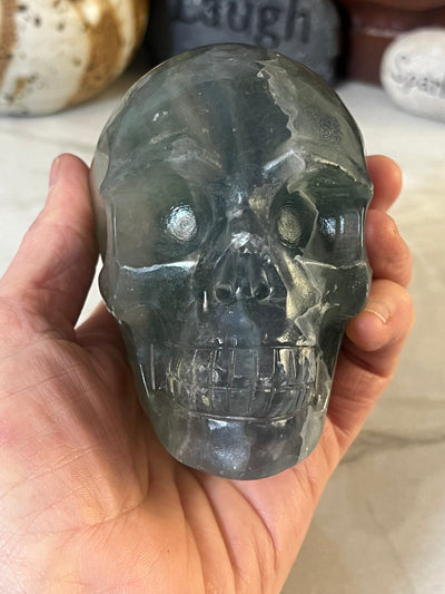 934 gram Fluorite Skull Carving