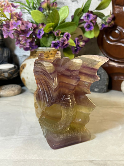 Super High Quality Fluorite Dragon Carving