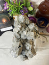 2.82 Kg Calcite with Barite and Pyrite Specimen with stand