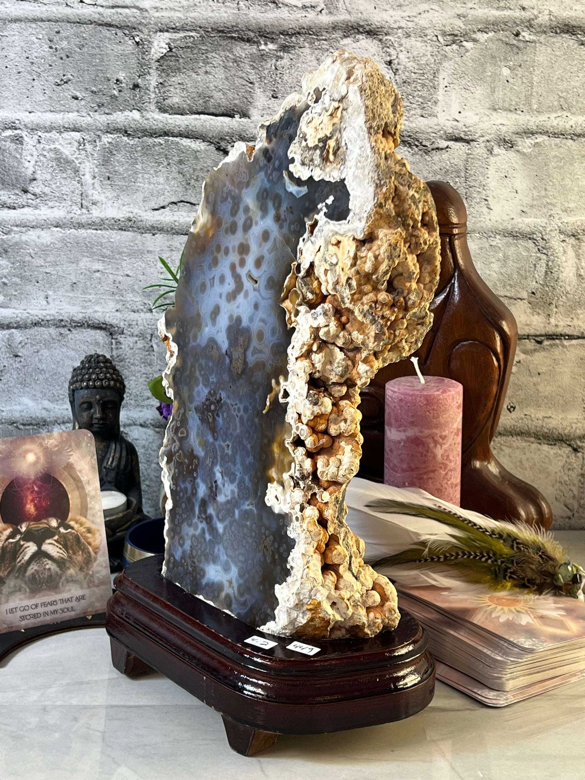 Huge 4.2 kg Orbicular Ocean Jasper Statement Piece