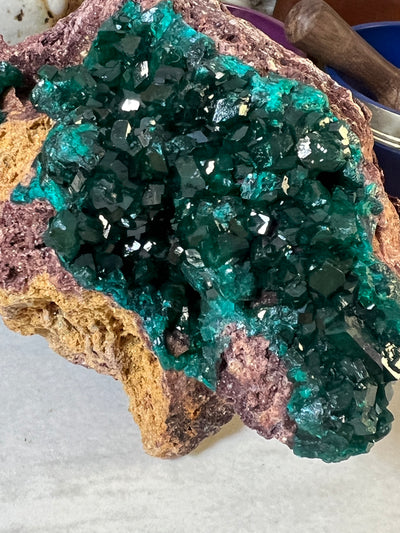 Gorgeous 1.18 KG Dioptase Specimen from DR Congo