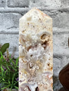 12” Druzy Pink Lace Agate Tower from Indonesia