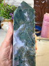 1.6 KG Moss Agate Tower Statement Piece