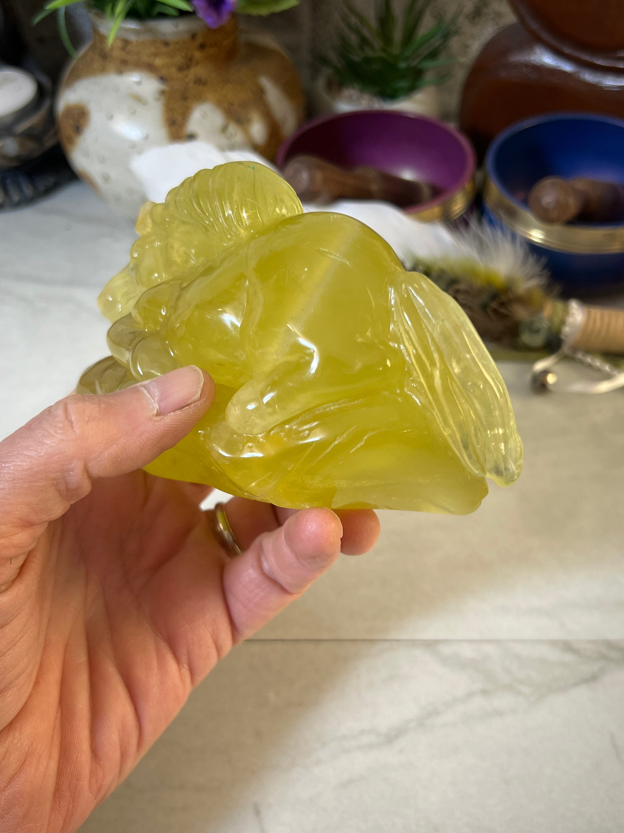 Lovely Citrine Horse Carving