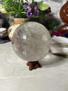 Clear Quartz Sphere with Phantom and specks of Garden