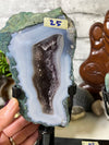 Beautiful Double Portal Agate/Amethyst Portal on Metal Swivel Stand