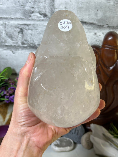 Massive 2.37 KG Clear Quartz Skull Carving