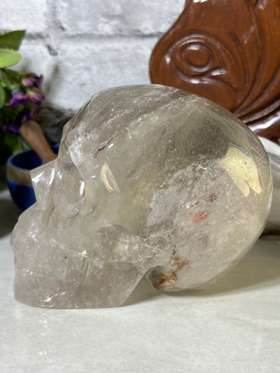 Huge 2.07 KG Clear Quartz Skull Carving