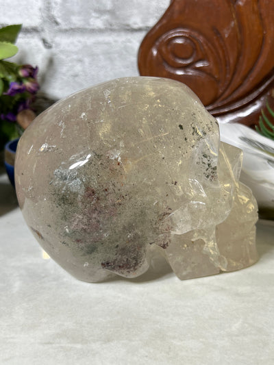 Huge 2.07 KG Clear Quartz Skull Carving