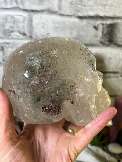 Huge 2.07 KG Clear Quartz Skull Carving