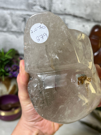 Huge 2.07 KG Clear Quartz Skull Carving