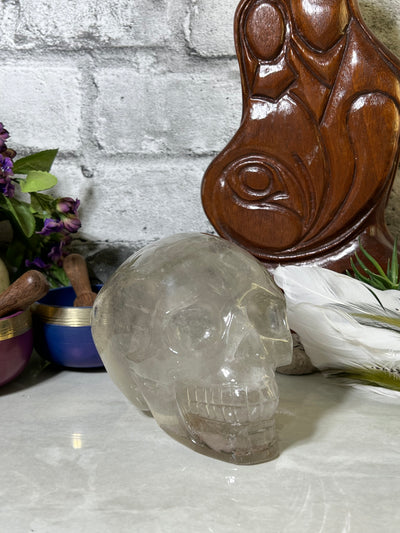 1.53 KG Garden Quartz Skull Carving