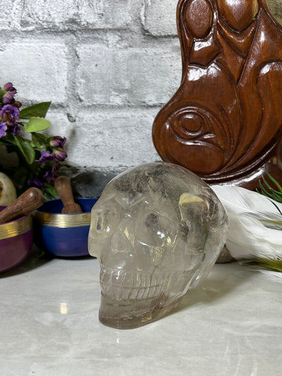 1.53 KG Garden Quartz Skull Carving