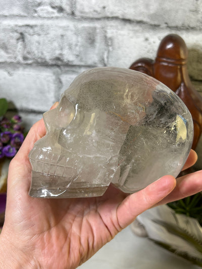 1.53 KG Garden Quartz Skull Carving