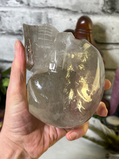 1.53 KG Garden Quartz Skull Carving