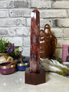 Gorgeous Fire Quartz Tower with wood base