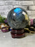 8.7 KG Labradorite Sphere with spinning wood base