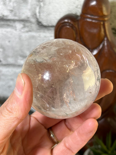 Beautiful Rutile Clear Quartz Sphere