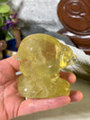 Citrine Bear Carving