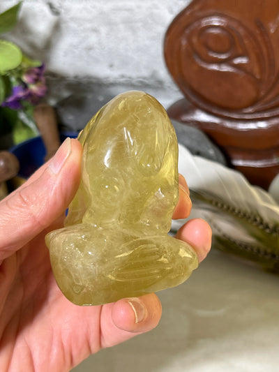 Citrine Bear Carving