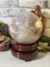 Gorgeous 4.7 KG Moonstone Sphere with wood base