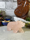 Cute Rose Quartz Bear Carving