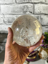 High Quality Clear Quartz Sphere with wood base