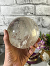 High Quality Clear Quartz Sphere with wood base