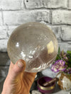 High Quality Clear Quartz Sphere with wood base