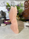 Gorgeous Rose Quartz Eagle Carving