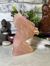 Gorgeous Rose Quartz Eagle Carving