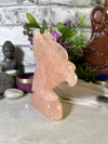 Gorgeous Rose Quartz Eagle Carving