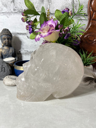 Massive 2.37 KG Clear Quartz Skull Carving