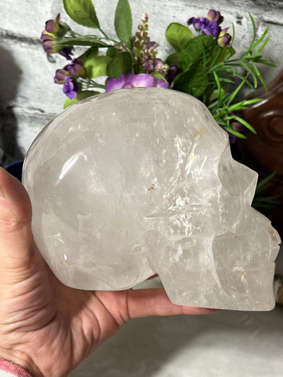 Massive 2.37 KG Clear Quartz Skull Carving