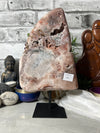 Beautiful 1.9 KG Pink Amethyst Slab on stand from Brazil