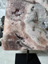 Beautiful 1.9 KG Pink Amethyst Slab on stand from Brazil