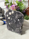 2.1 KG Amethyst Cut-base with Calcite growths