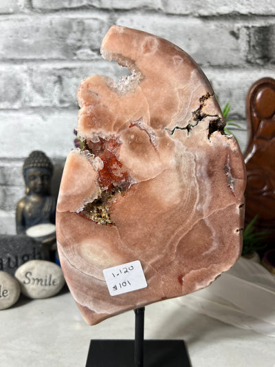 1.12 KG Druzy Pink Amethyst Slab from Brazil