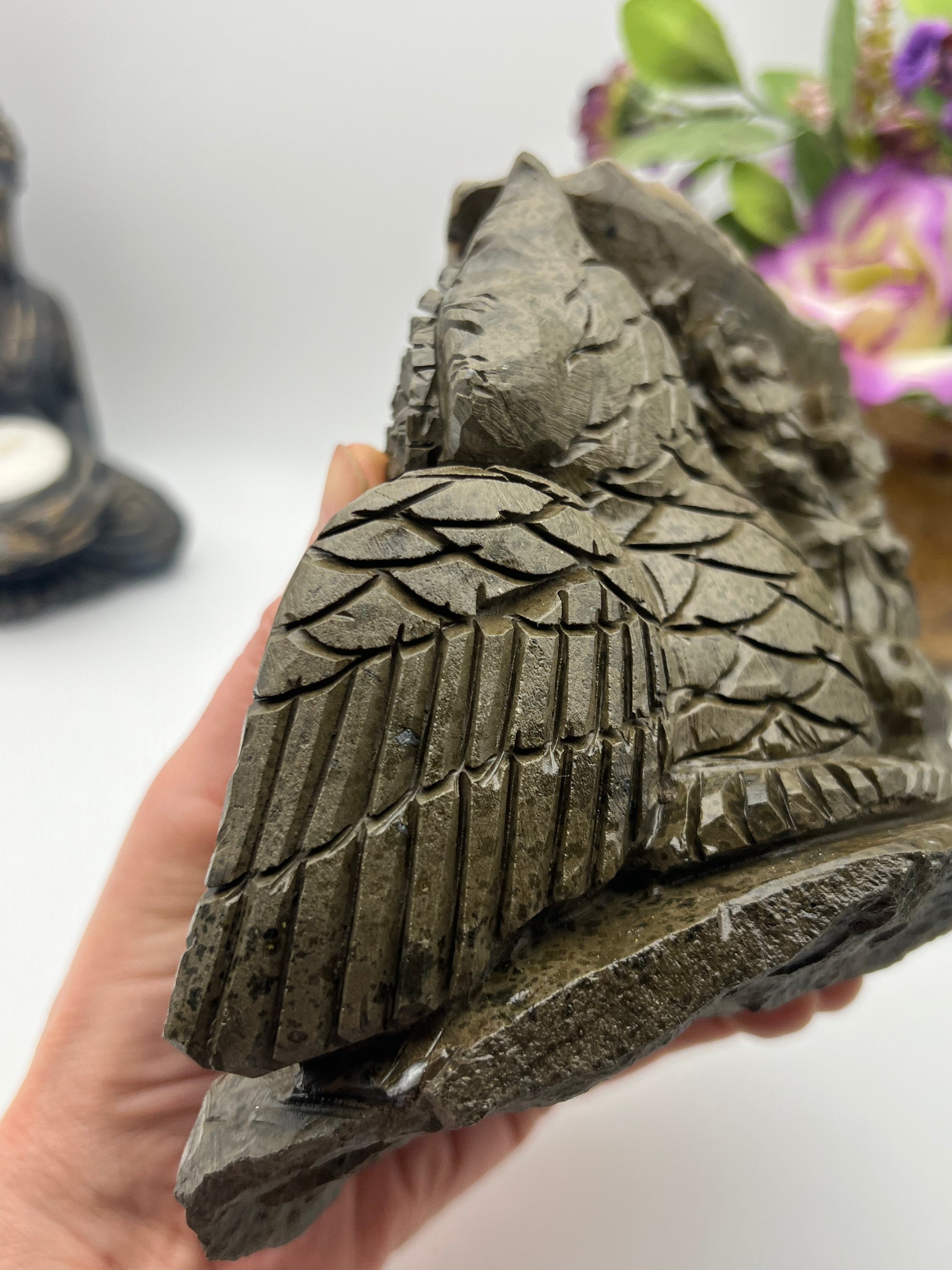 Outstanding Amethyst Cluster Owl Carving!