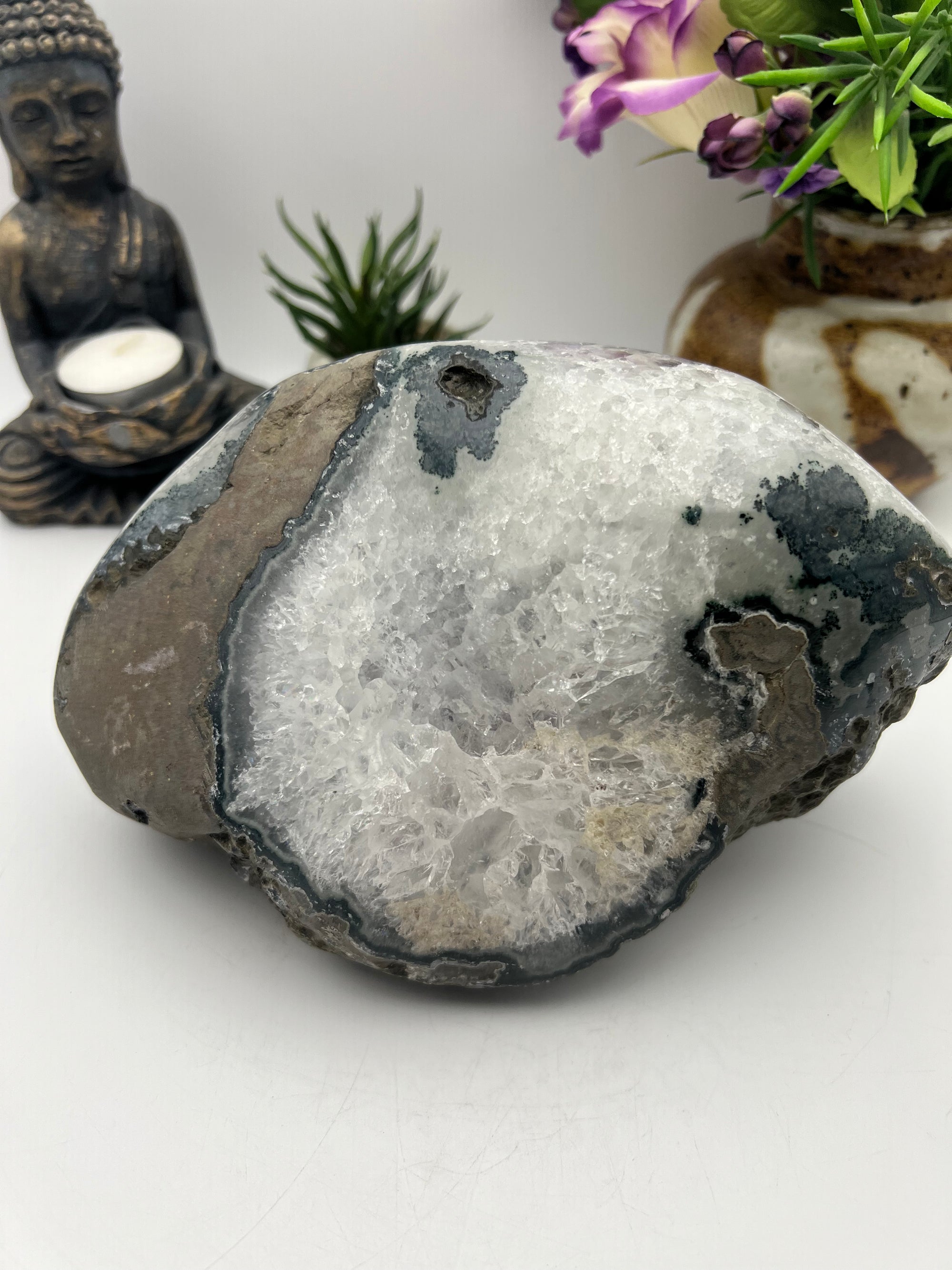 Sugar Druzy Amethyst Geode from Brazil