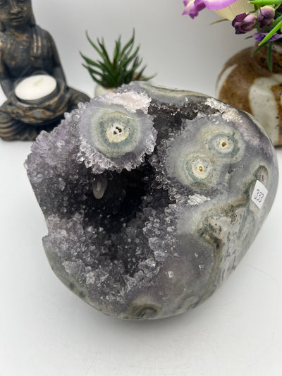 Beautiful Amethyst Stalactite Specimen Geode from Brazil