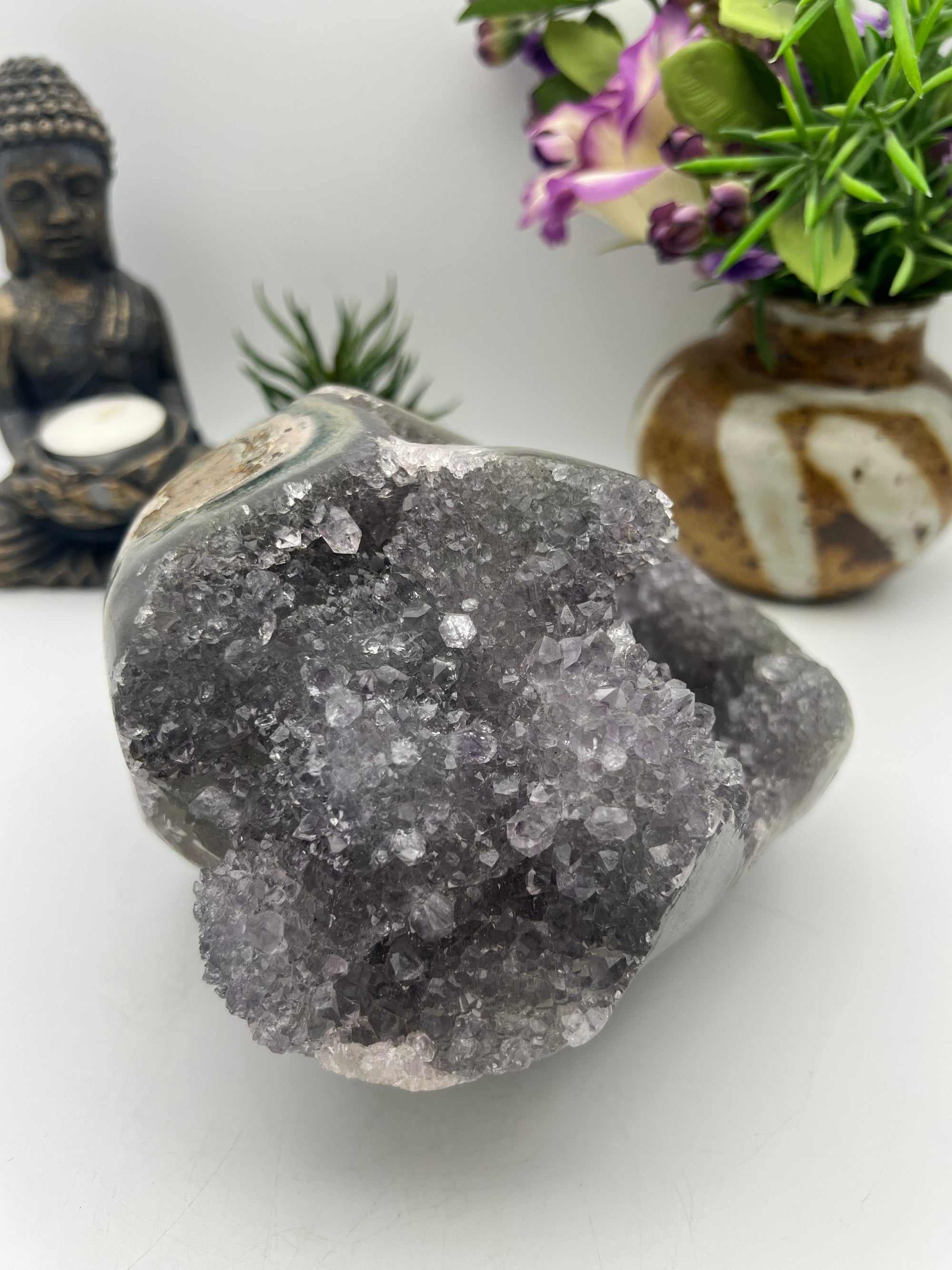 Beautiful Amethyst Stalactite Specimen Geode from Brazil