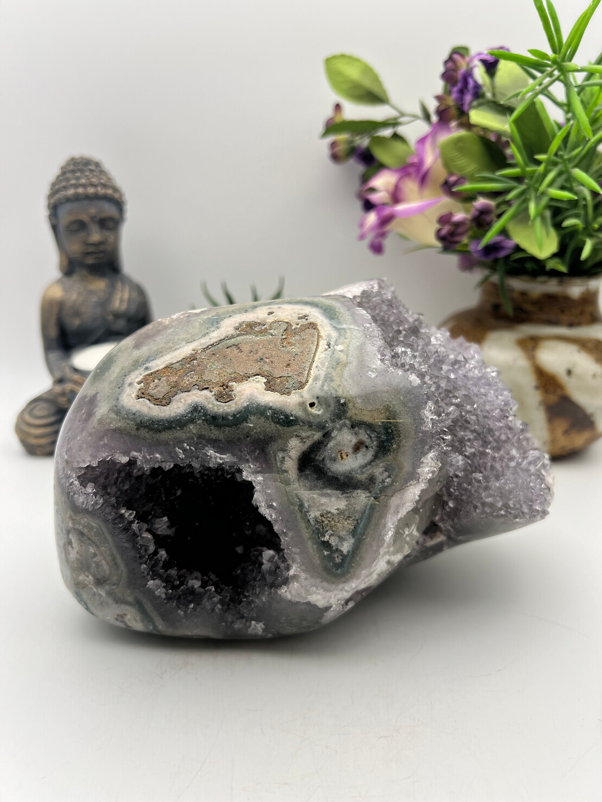 Beautiful Amethyst Stalactite Specimen Geode from Brazil