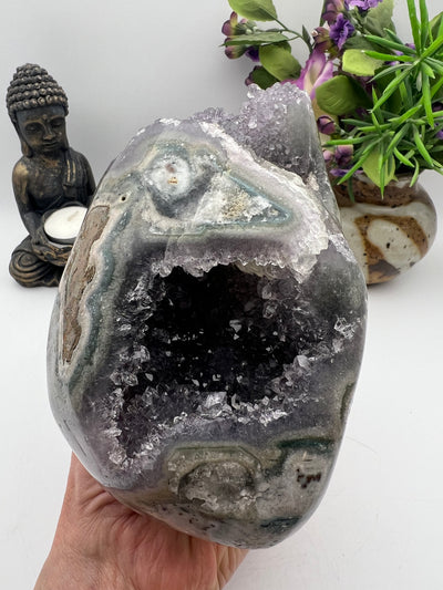 Beautiful Amethyst Stalactite Specimen Geode from Brazil