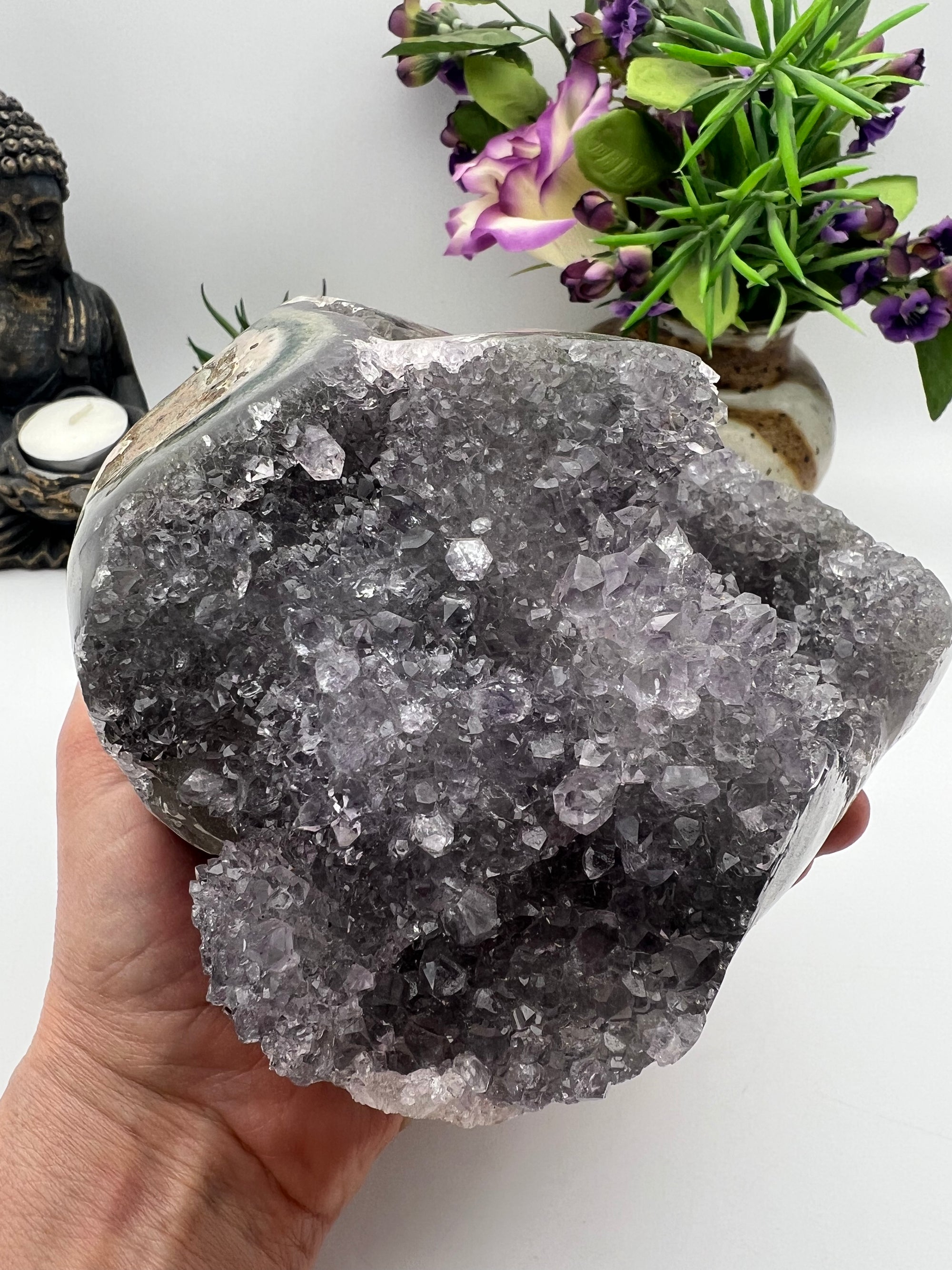 Beautiful Amethyst Stalactite Specimen Geode from Brazil