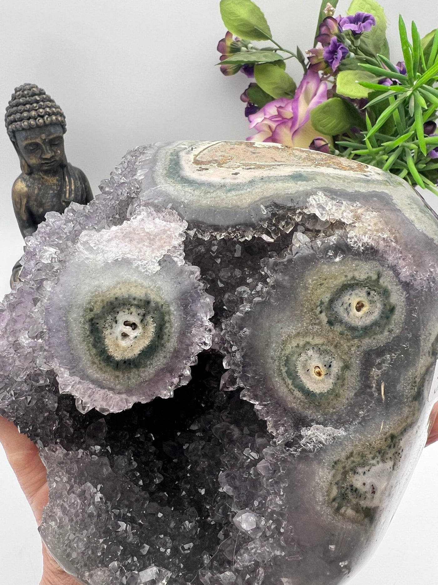 Beautiful Amethyst Stalactite Specimen Geode from Brazil